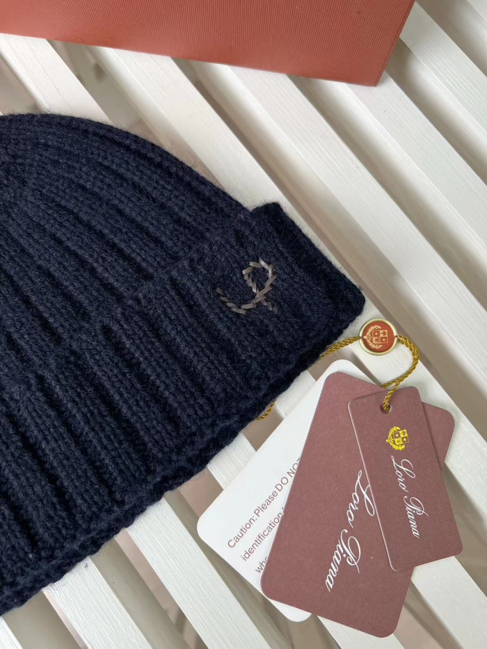 Loro Piana Cashmere Knit Hat Scarf Set #nigo6664