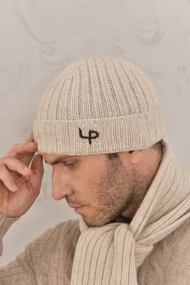 Loro Piana Cashmere Knit Hat Scarf Set #nigo6664