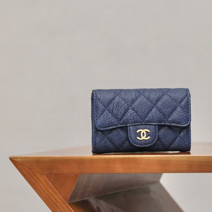 Chanel Leather Plaid Mini Wallet Bag #nigo21863