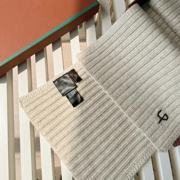 Loro Piana Cashmere Knit Hat Scarf Set #nigo6664