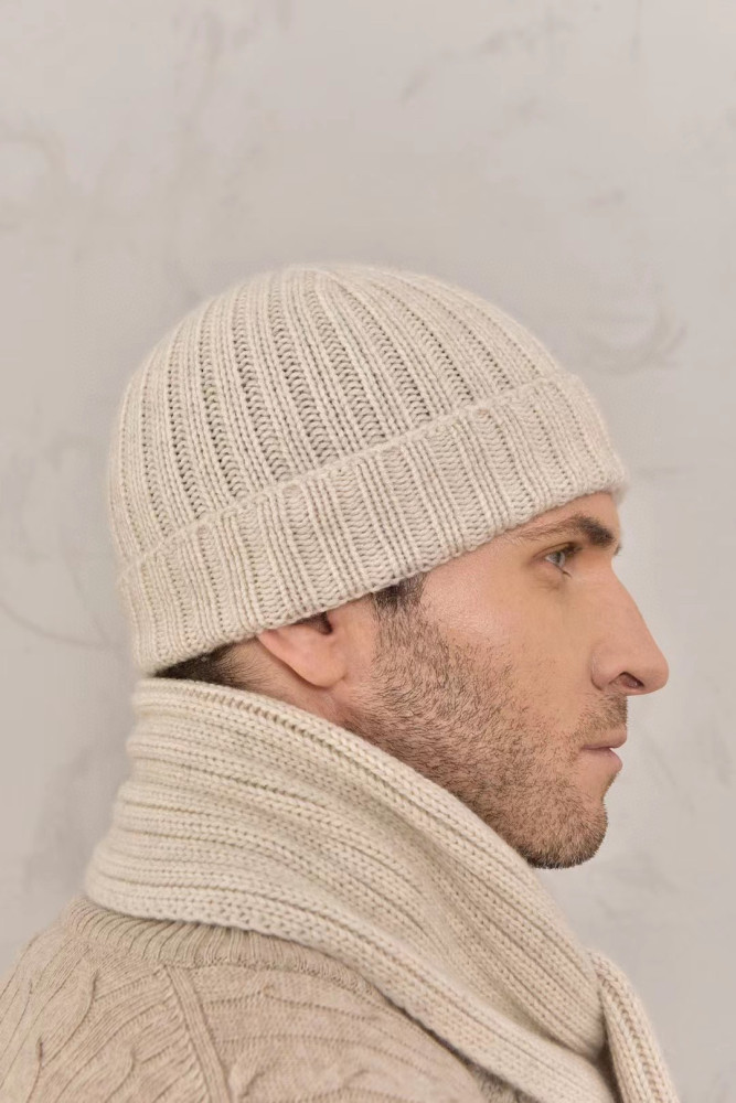Loro Piana Cashmere Knit Hat Scarf Set #nigo6664