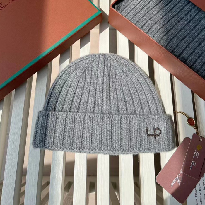 Loro Piana Cashmere Knit Hat Scarf Set #nigo6664