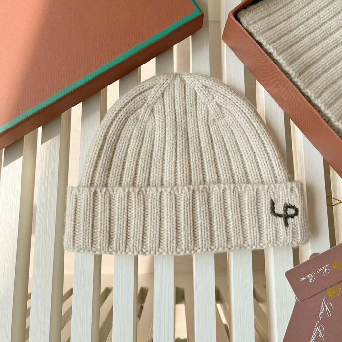 Loro Piana Cashmere Knit Hat Scarf Set #nigo6664
