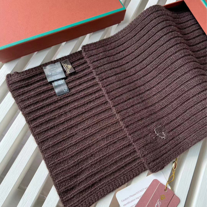 Loro Piana Cashmere Knit Hat Scarf Set #nigo6664