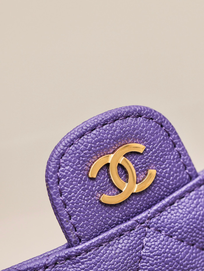 Chanel Leather Plaid Mini Wallet Bag #nigo21863