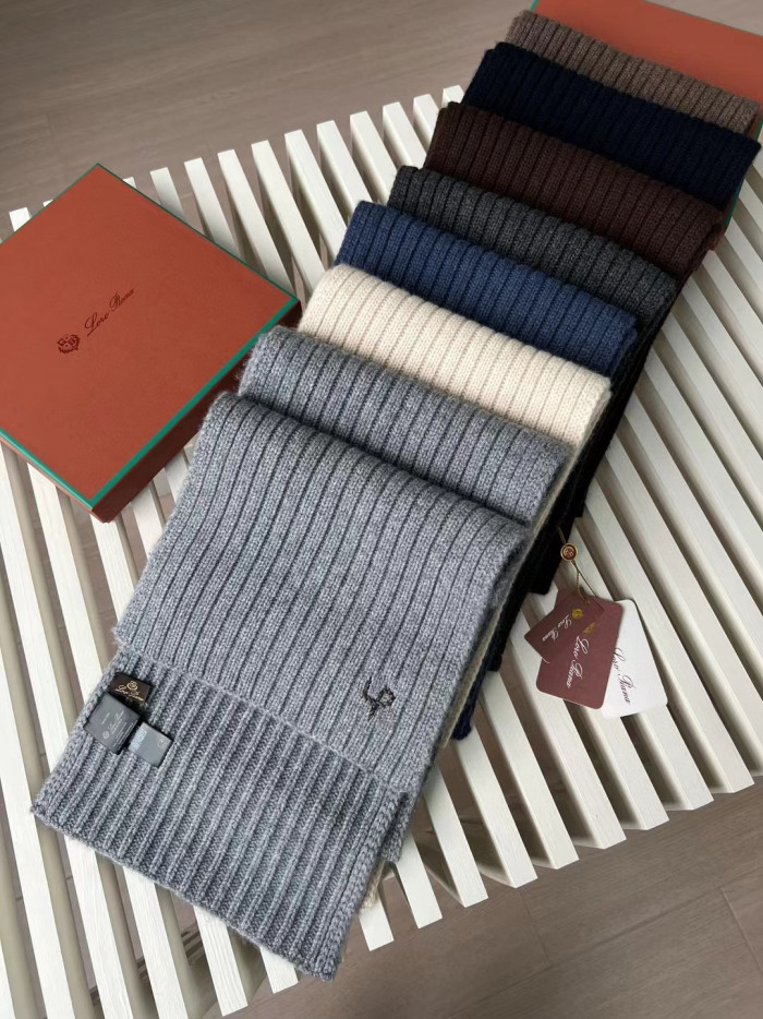 Loro Piana Cashmere Knit Hat Scarf Set #nigo6664