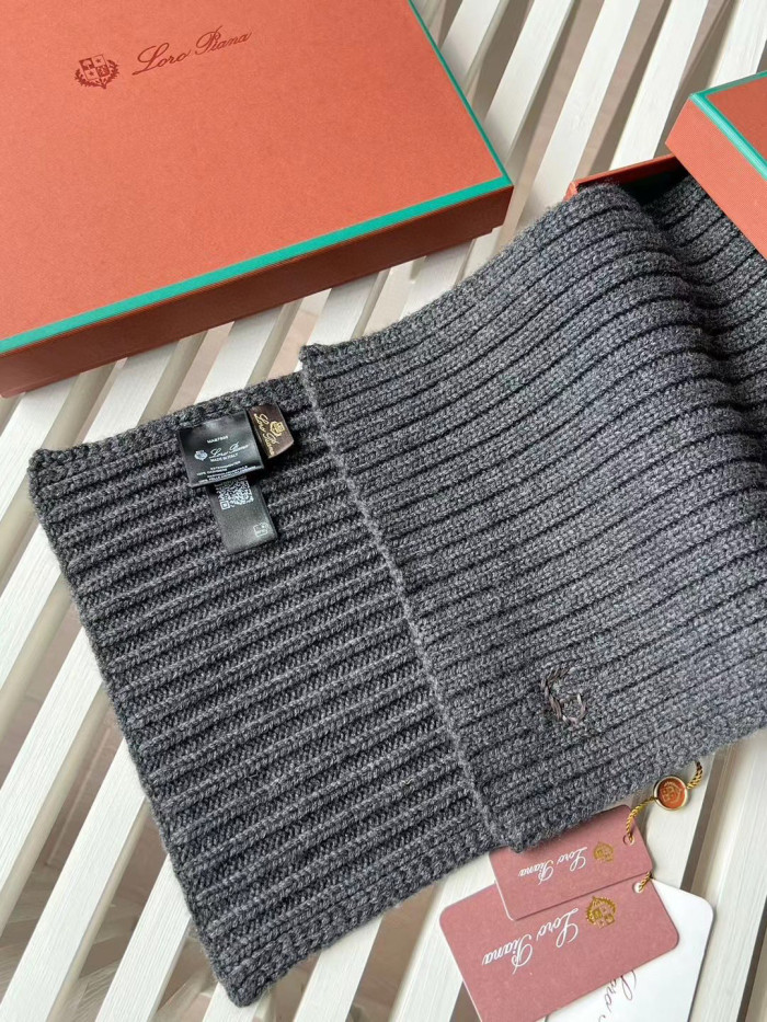 Loro Piana Cashmere Knit Hat Scarf Set #nigo6664