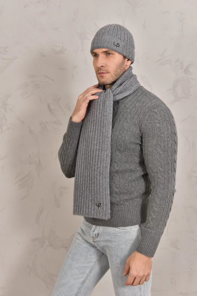 Loro Piana Cashmere Knit Hat Scarf Set #nigo6664