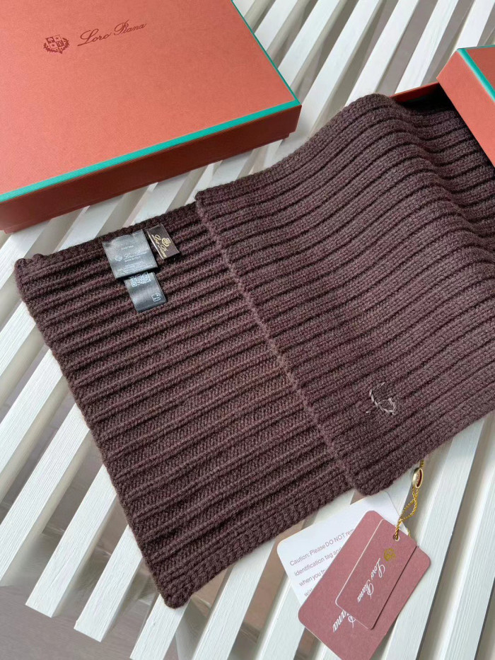 Loro Piana Cashmere Knit Hat Scarf Set #nigo6664