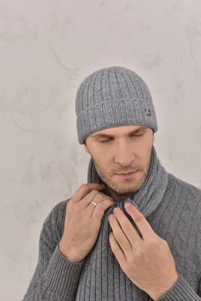 Loro Piana Cashmere Knit Hat Scarf Set #nigo6664