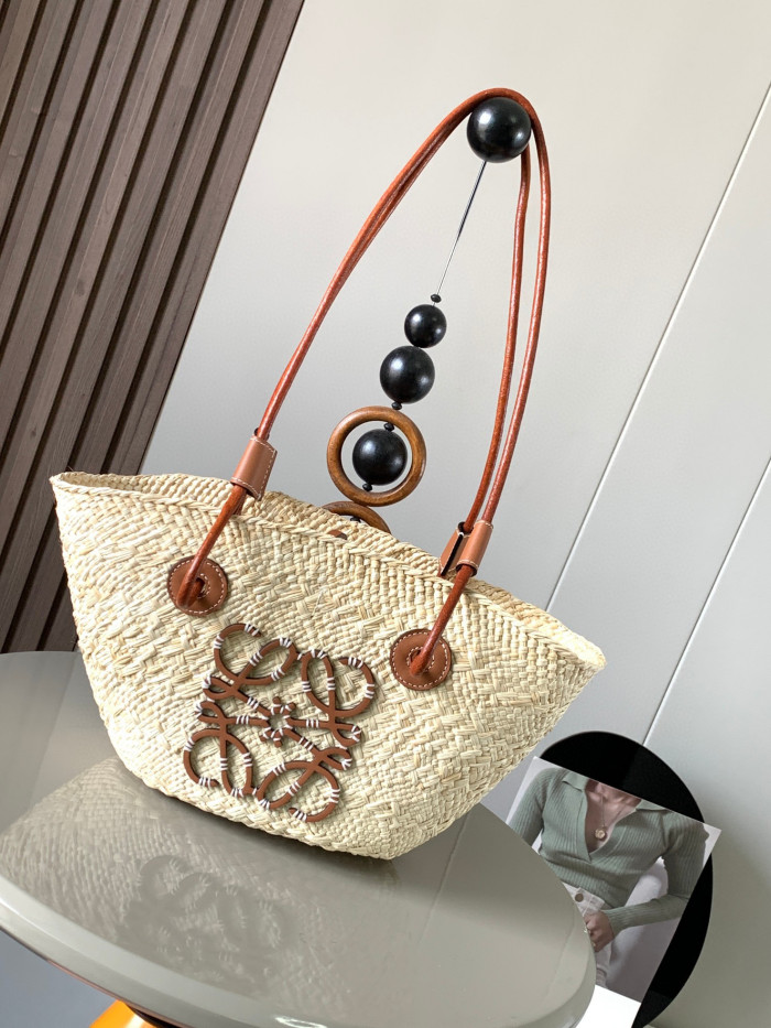 Loewe Anagram Basket Woven Handheld Diagonal Straddle Bag #nigo21877