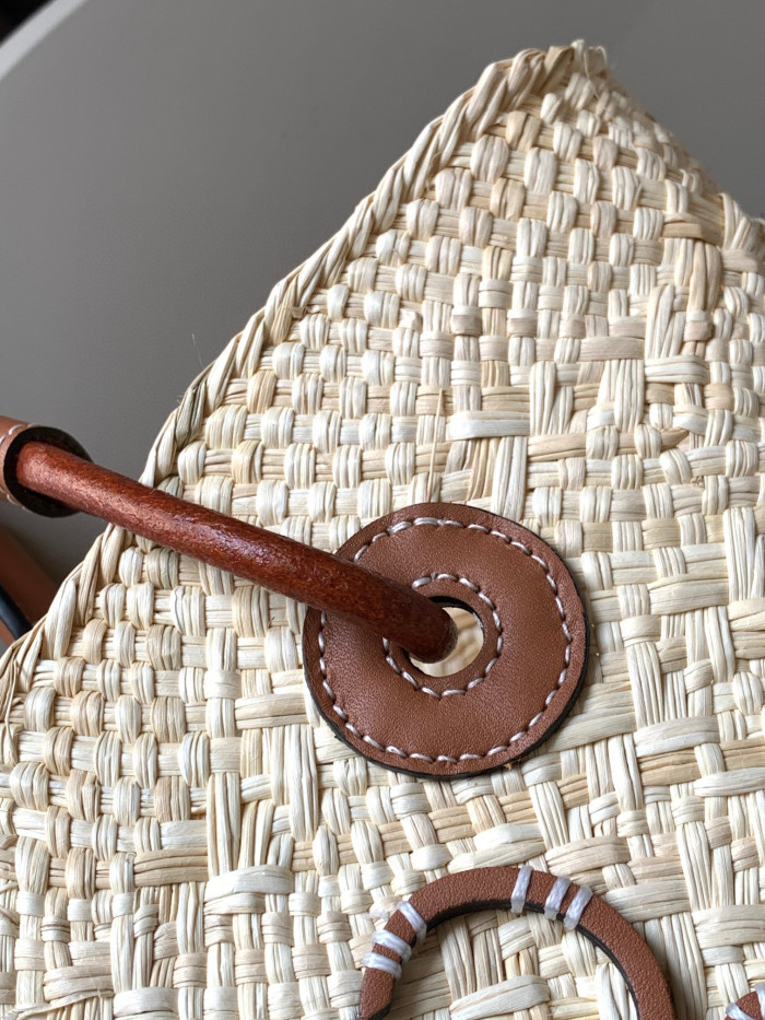 Loewe Anagram Basket Woven Handheld Diagonal Straddle Bag #nigo21877