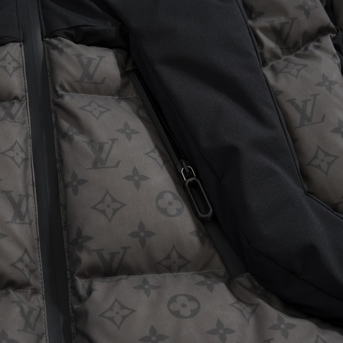 Louis Vuitton Winter Warm Patchwork Pocket Hooded Puffer Down Jacket #nigo5476
