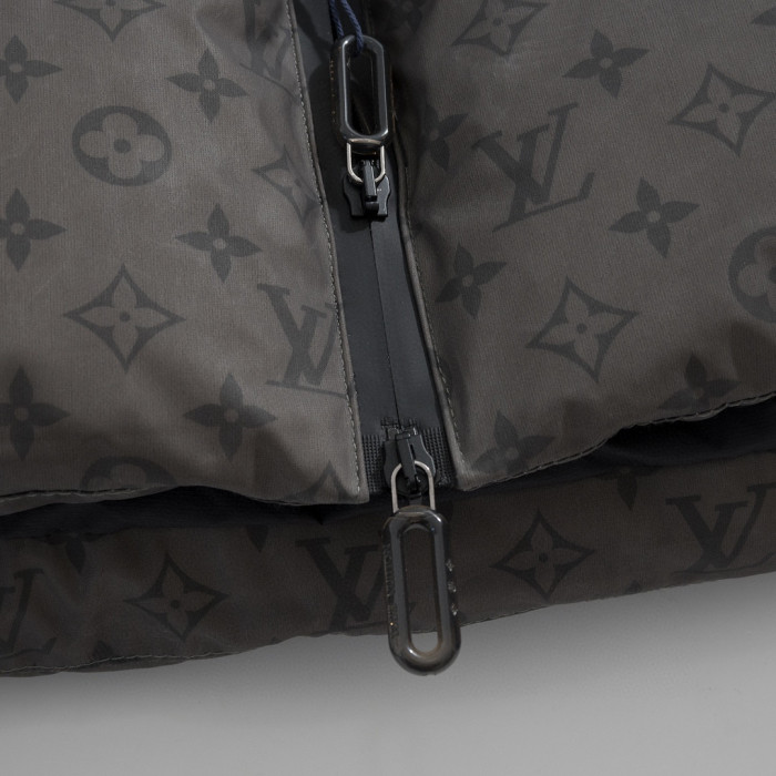 Louis Vuitton Winter Warm Patchwork Pocket Hooded Puffer Down Jacket #nigo5476