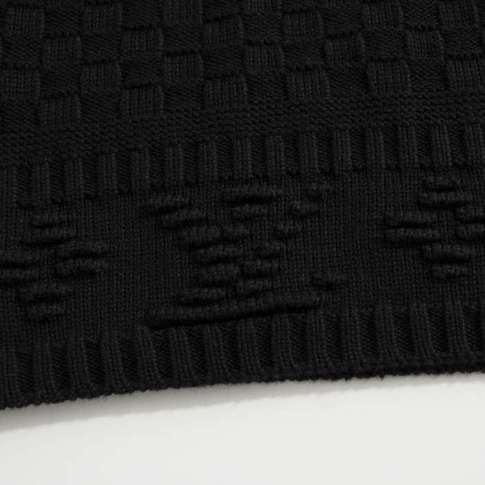 Louis Vuitton Damier Polo Neck Knitted Long Sleeve Pullover Sweater #nigo21884