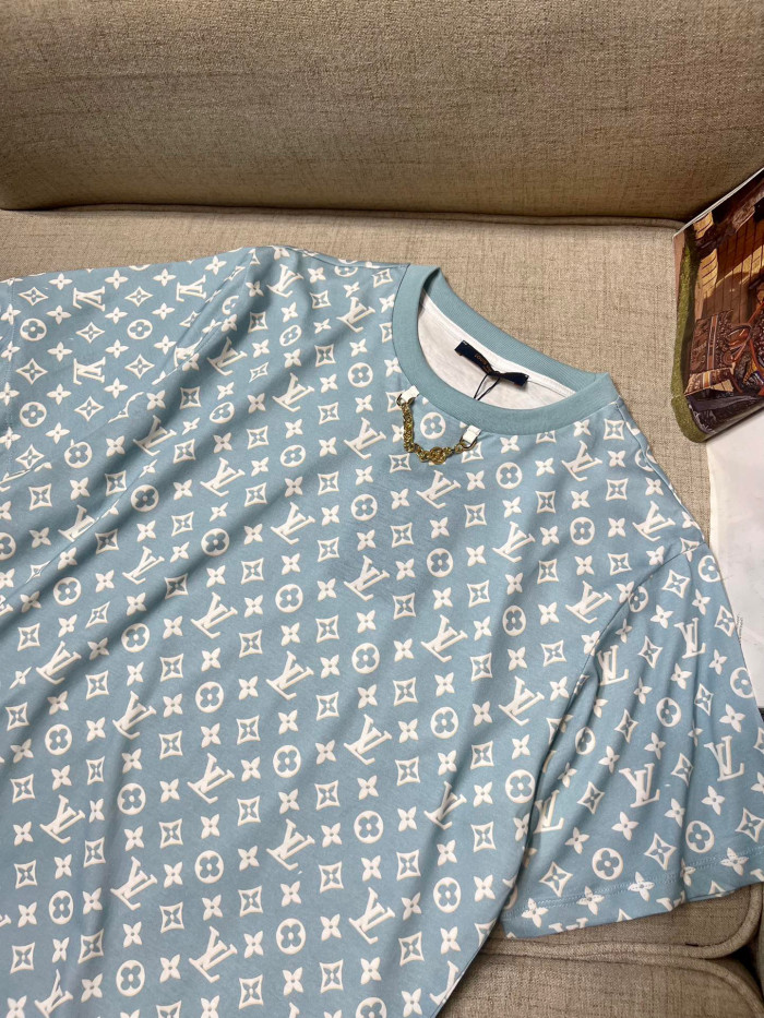 Louis Vuitton Monogram Cotton Printed Short Sleeved Dress #nigo21895