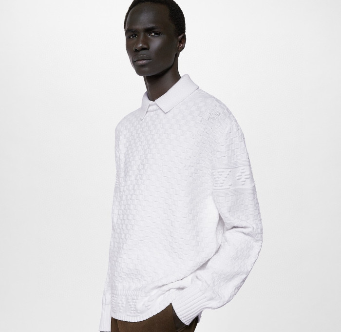 Louis Vuitton Damier Polo Neck Knitted Long Sleeve Pullover Sweater #nigo21884