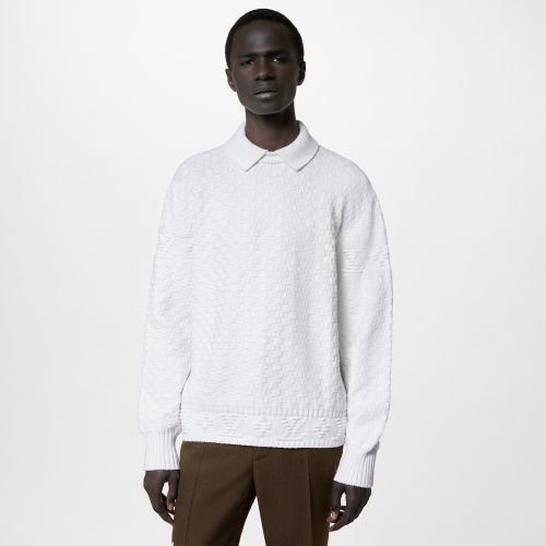 Louis Vuitton Damier Polo Neck Knitted Long Sleeve Pullover Sweater #nigo21884