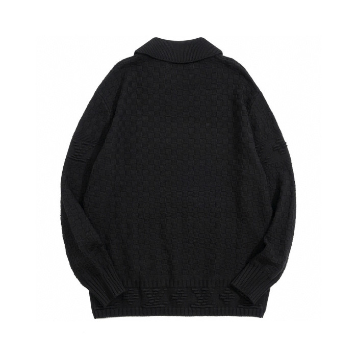 Louis Vuitton Damier Polo Neck Knitted Long Sleeve Pullover Sweater #nigo21884