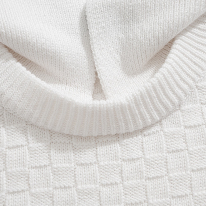 Louis Vuitton Damier Polo Neck Knitted Long Sleeve Pullover Sweater #nigo21884