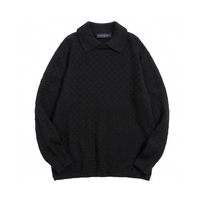 Louis Vuitton Damier Polo Neck Knitted Long Sleeve Pullover Sweater #nigo21884