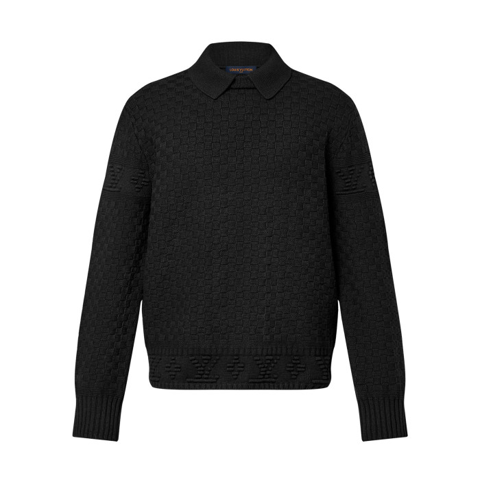 Louis Vuitton Damier Polo Neck Knitted Long Sleeve Pullover Sweater #nigo21884