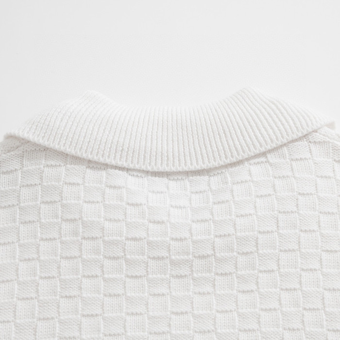 Louis Vuitton Damier Polo Neck Knitted Long Sleeve Pullover Sweater #nigo21884