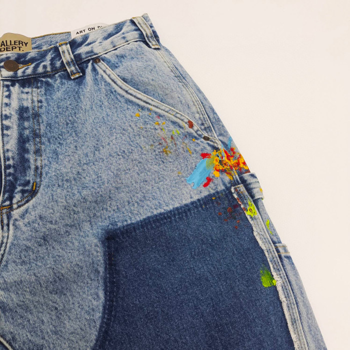Gallery Dept Vintage Blue Spliced Jeans Pants #nigo96557