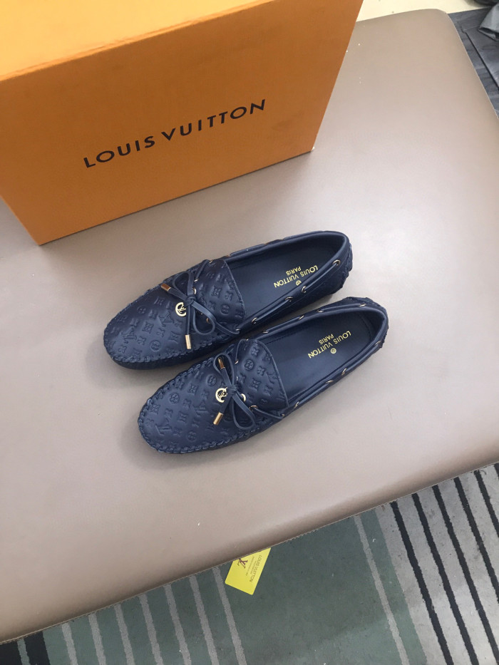 Louis Vuitton Business Casual Leather Loafers Shoes #nigo96551