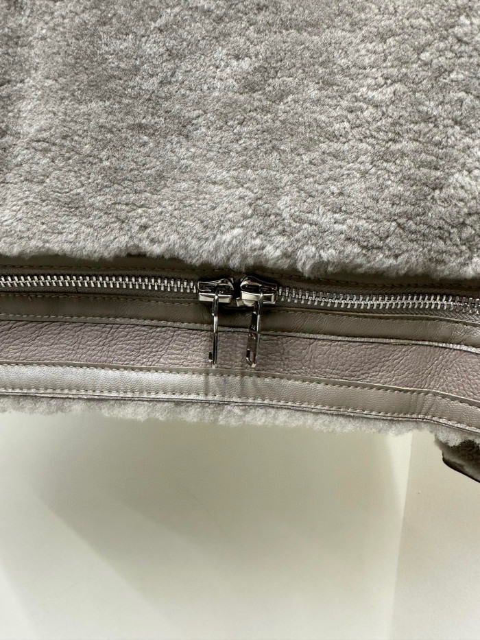 Louis Vuitton Removable Fur Leather Jacket Ngvp #nigo5666