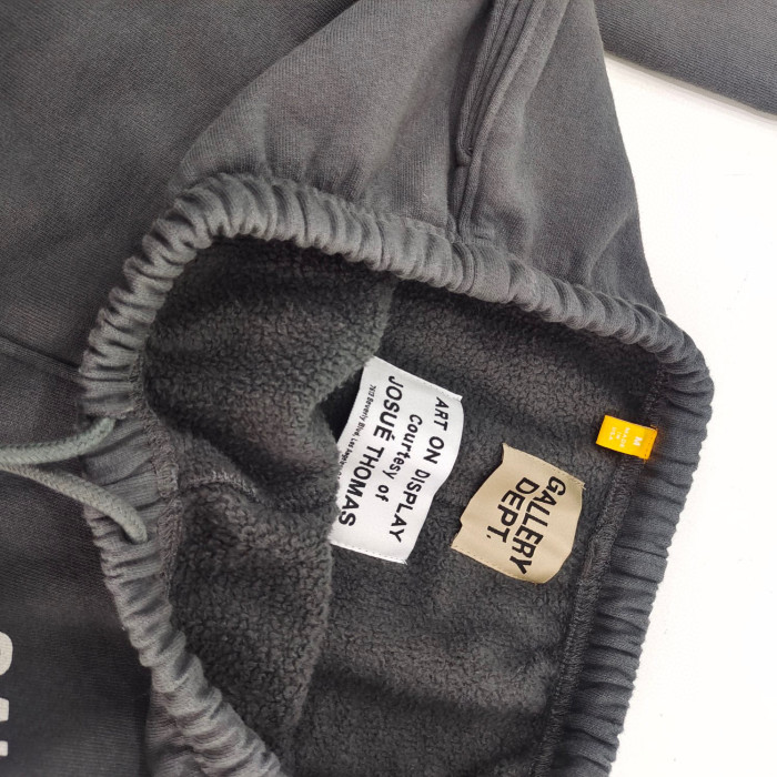 Gallery Dept Dark Grey Patchwork Cotton Drawstring Pants #nigo96556
