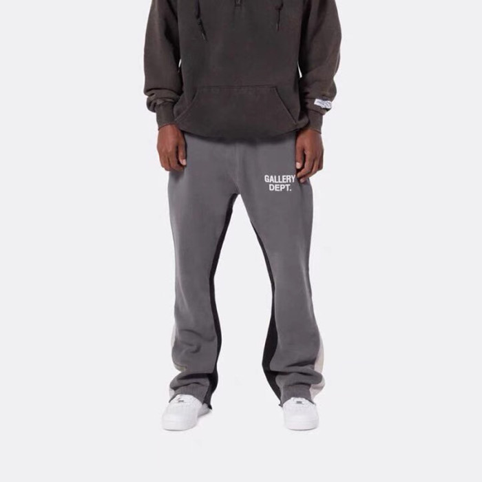 Gallery Dept Dark Grey Patchwork Cotton Drawstring Pants #nigo96556