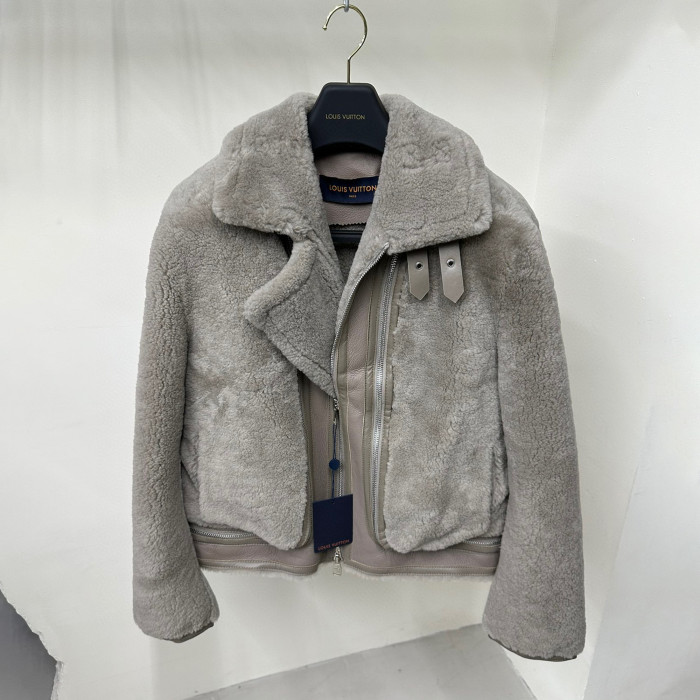 Louis Vuitton Removable Fur Leather Jacket Ngvp #nigo5666