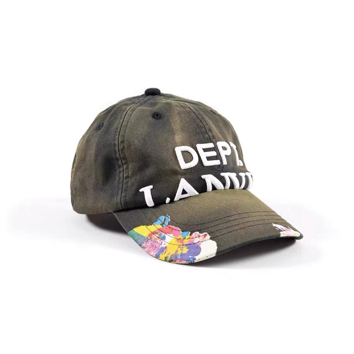 Lanvin Green Graffiti Denim Duck Hat Cap #nigo96561