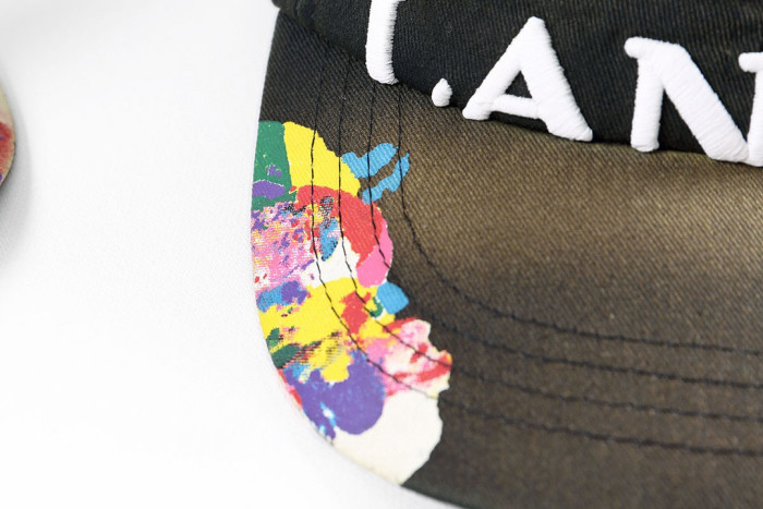 Lanvin Green Graffiti Denim Duck Hat Cap #nigo96561