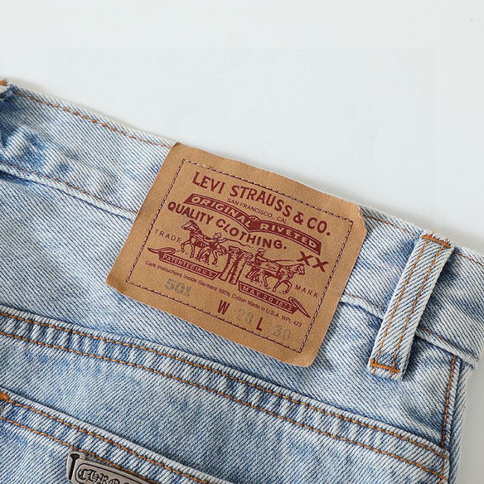 Chrome Hearts Light Blue Graffiti Jeans Pants #nigo96564