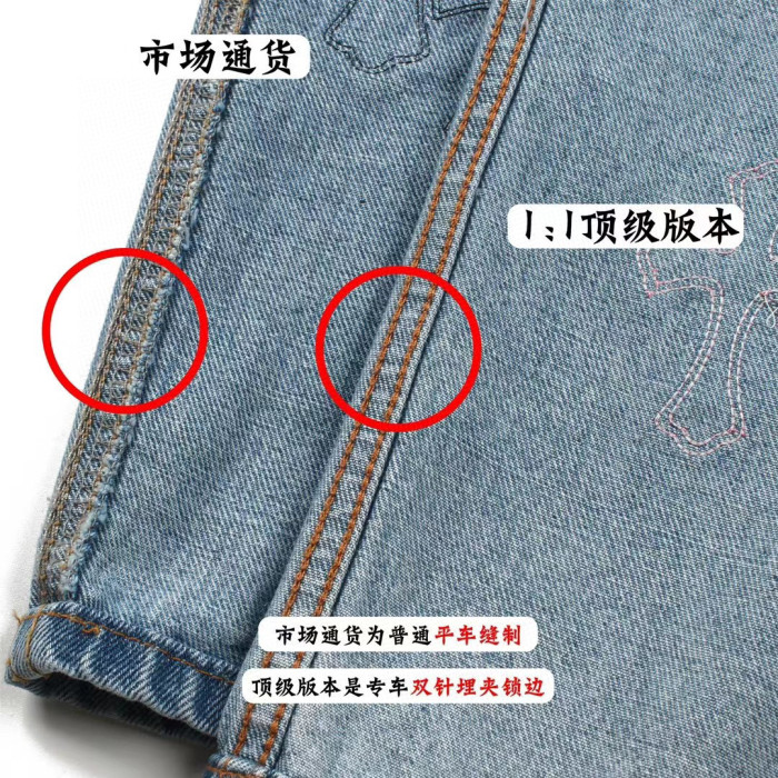 Chrome Hearts Light Blue Graffiti Jeans Pants #nigo96564