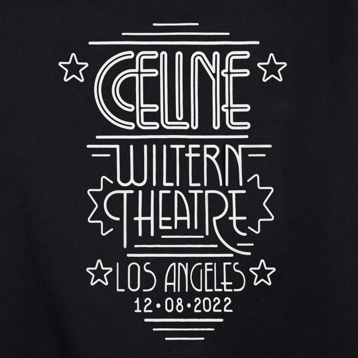 Celine  WILTERN Black Printed Hooded Sweater #nigo21896