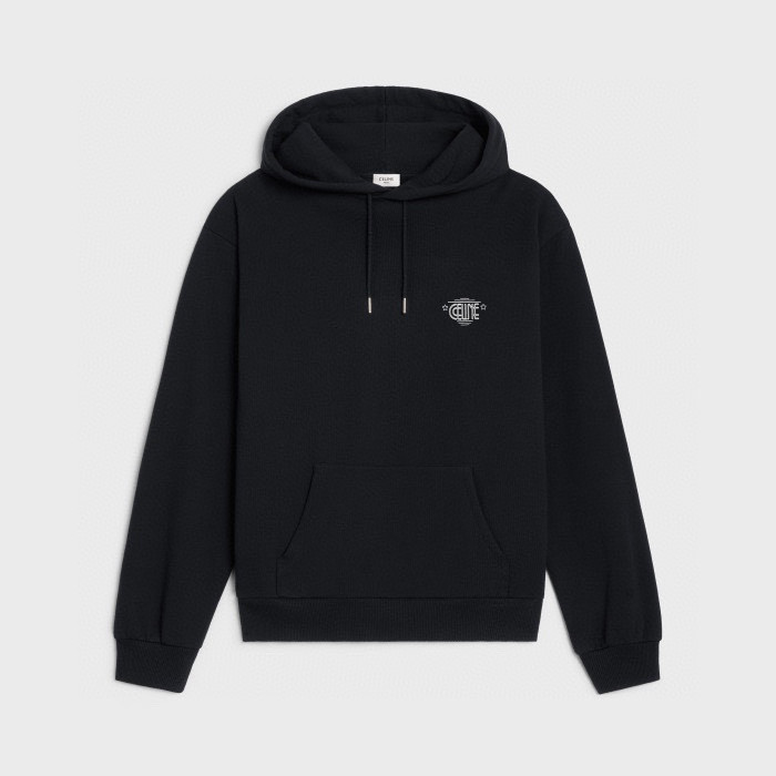 Celine  WILTERN Black Printed Hooded Sweater #nigo21896