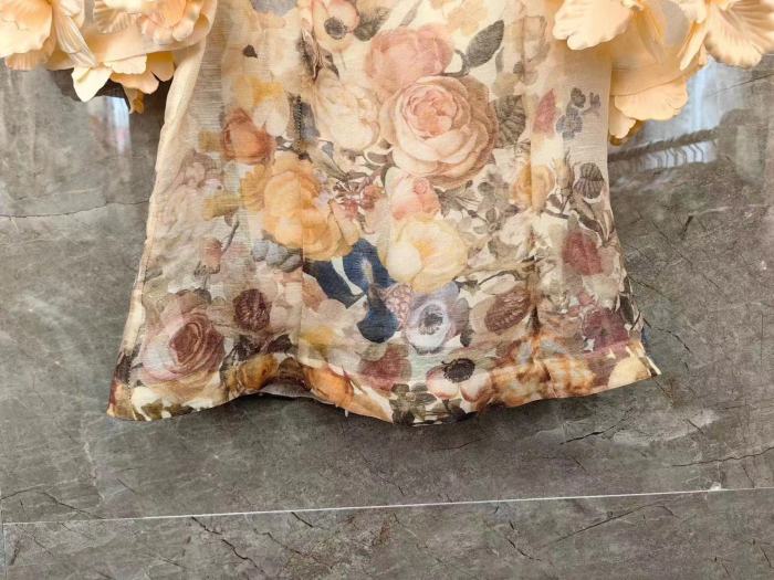 Zimmermann Lace Standing Collar Top Half Length Skirt Set #nigo21928