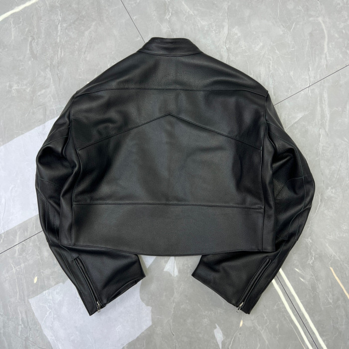 Vetements Black Short Sleeved Leather Jacket #nigo21919