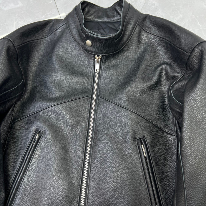 Vetements Black Short Sleeved Leather Jacket #nigo21919
