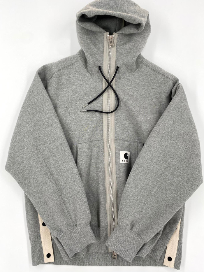 Sacai X CARHARTT Wip Hooded Long Sleeve Zipper Coat Jacket #nigo21914