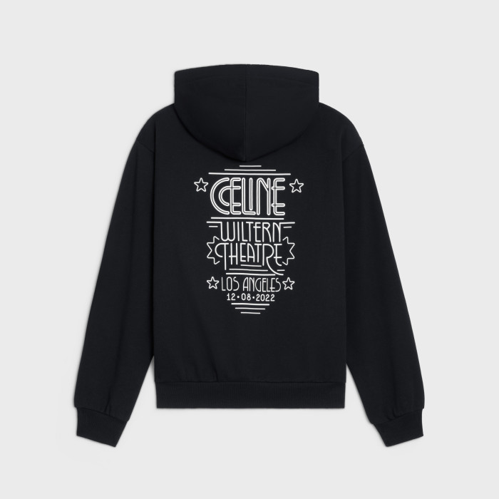 Celine  WILTERN Black Printed Hooded Sweater #nigo21896