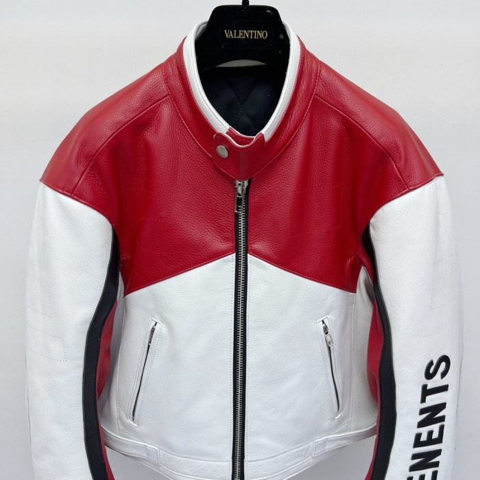 Vetements Black Short Sleeved Leather Jacket #nigo21919