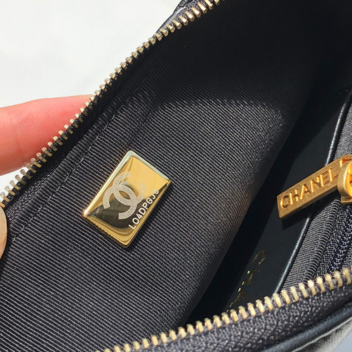 Chanel Black Leather Chain Diagonal Bag #nigo21913
