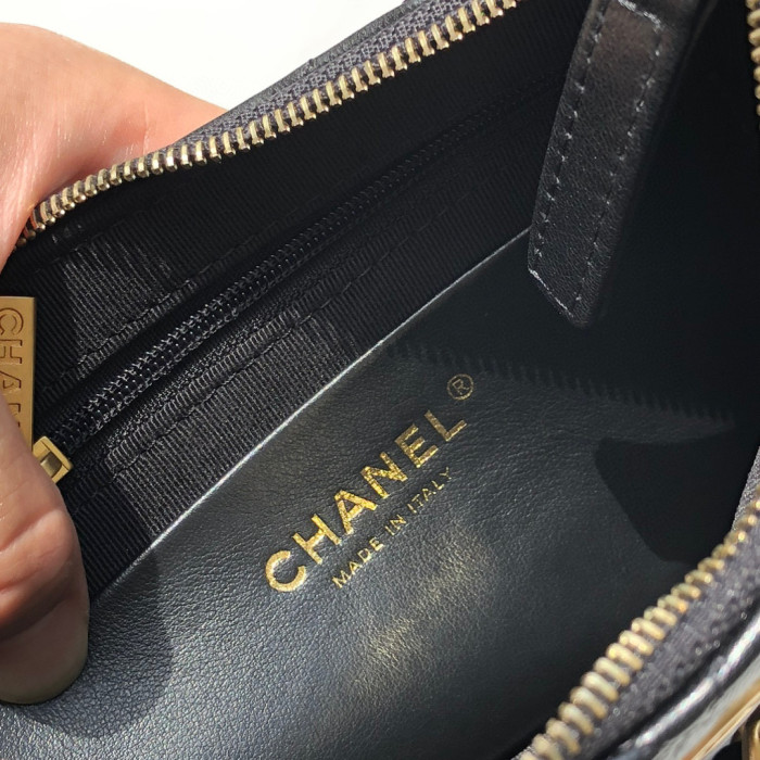 Chanel Black Leather Chain Diagonal Bag #nigo21913
