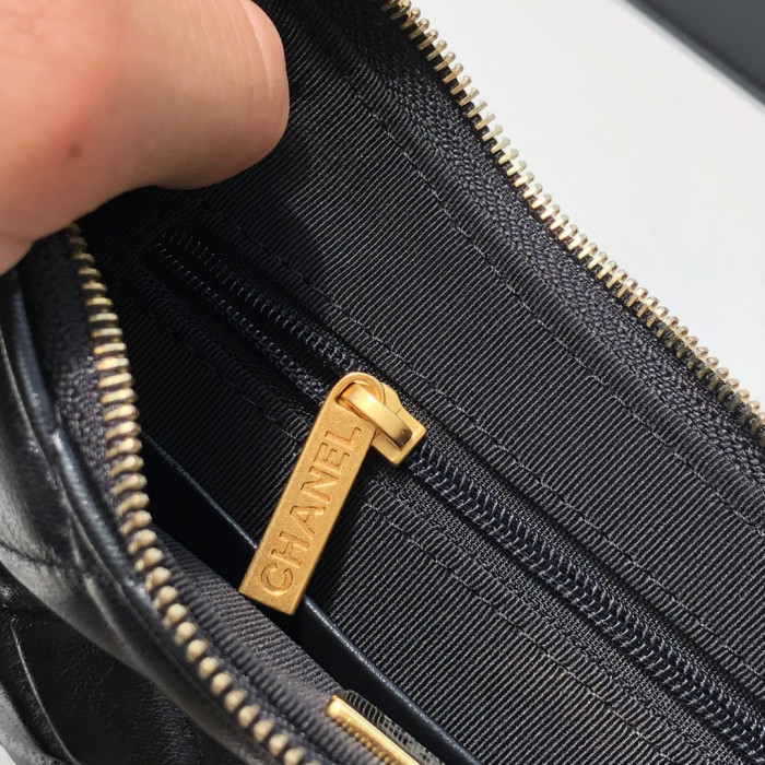 Chanel Black Leather Chain Diagonal Bag #nigo21913