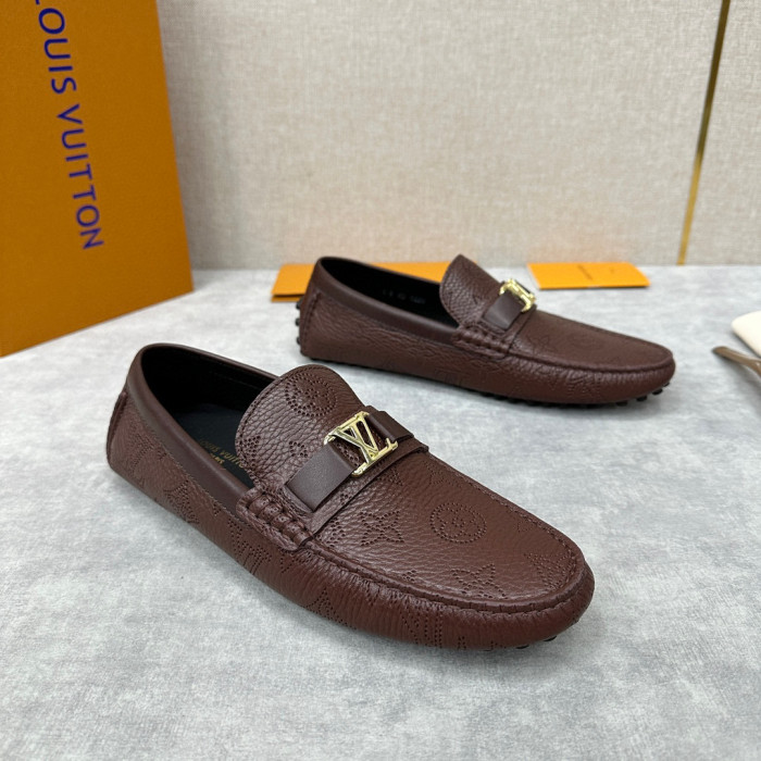 Louis Vuitton Leather Flat Bottomed Fashionable Leather Shoes #nigo21934