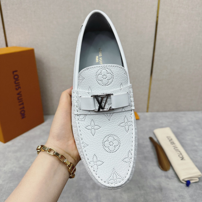 Louis Vuitton Leather Flat Bottomed Fashionable Leather Shoes #nigo21934
